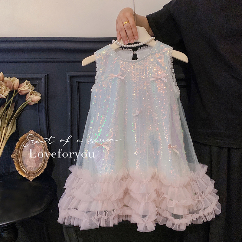 Baby Clothing High End - Kız Elbise Yaz Yeni Çocuk Kelebek