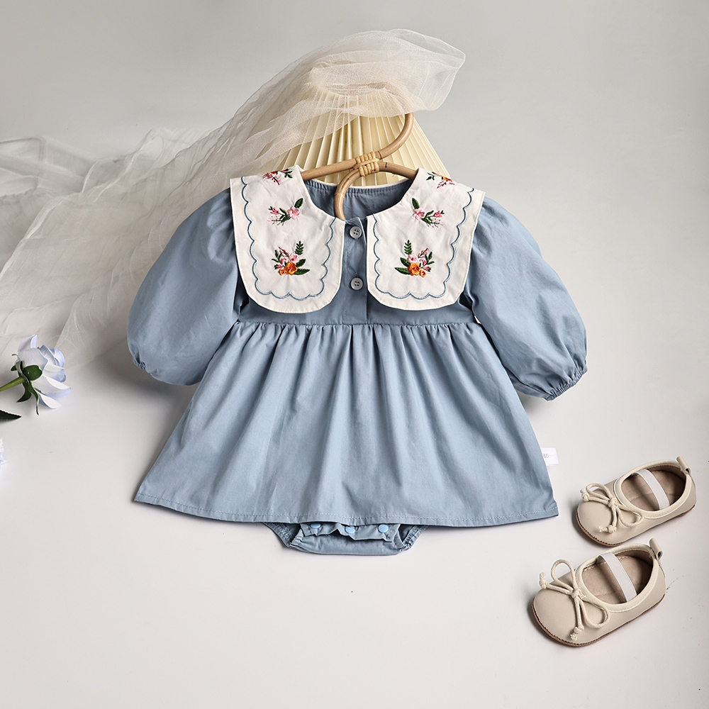 Baby Xl - Bahar bebek giyim katı pileli bebek