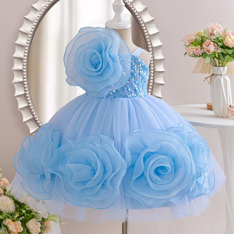 Baby Clothing High End - Çiçek Kızı Lüks Düğün Parti Elbisesi