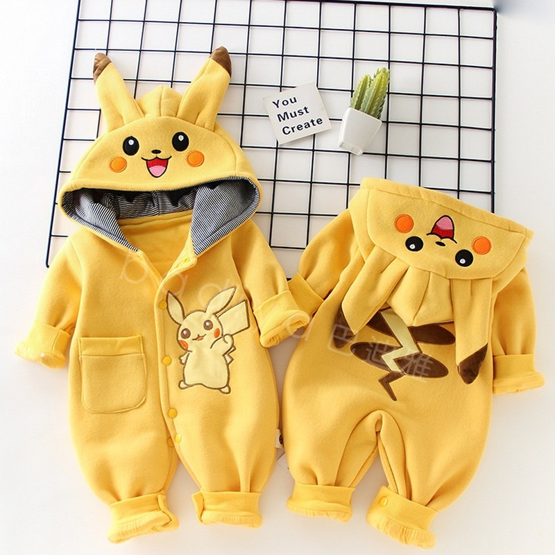 Baby Clothing Products - Karikatür Cep Canavarları Bebek Pijama Yenidoğan